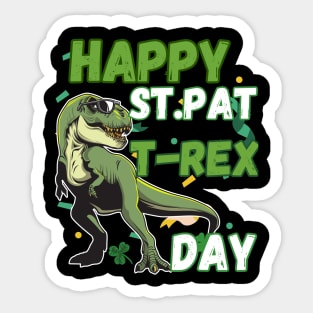 Happy St Pat Rex Day Shirt St Patricks Dinosaur Sticker